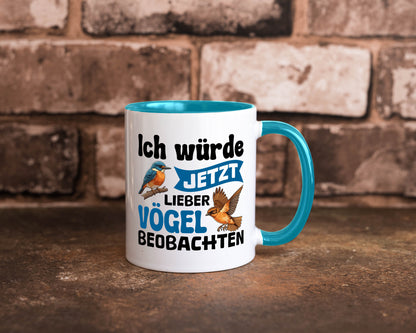 Vögel beobachten | Vogel lustig Humor Geschenkidee Geschenk Tasse