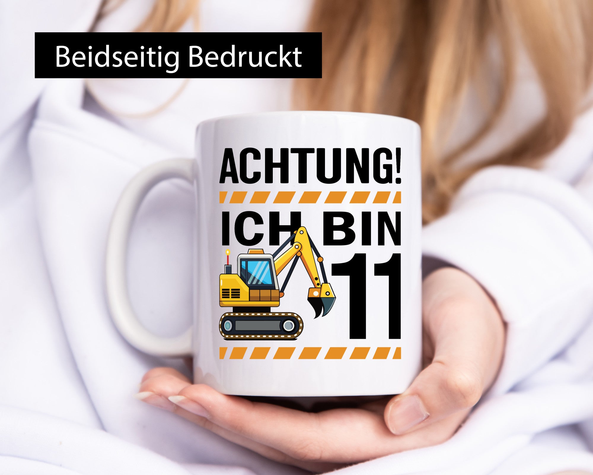 11 Geburtstag Ich bin | Bagger Junge lustig Geschenkidee Geschenk Tasse