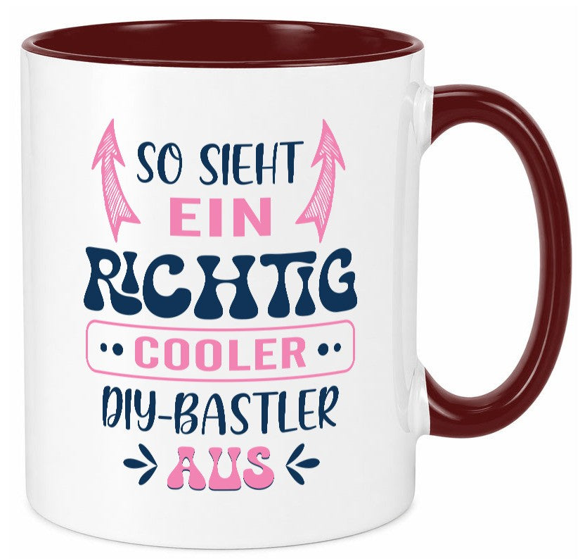 Richtig Cooler DIY Bastler | Basteln Handmade Humor Geschenkidee Tasse