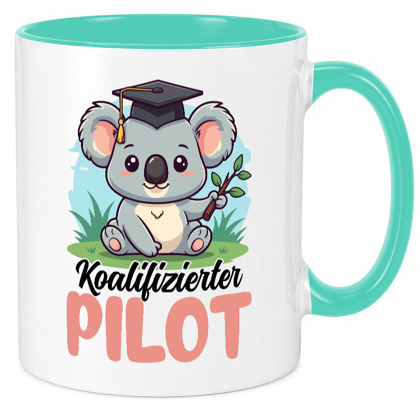Koalifizierter Pilot | Flugzeug Piloten Humor Geschenkidee Tasse