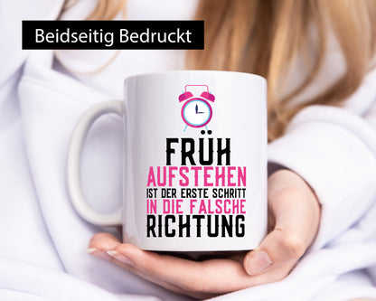 Früh aufstehen | Falsche Richtung Morgenmuffel Müdigkeit lustig Humor