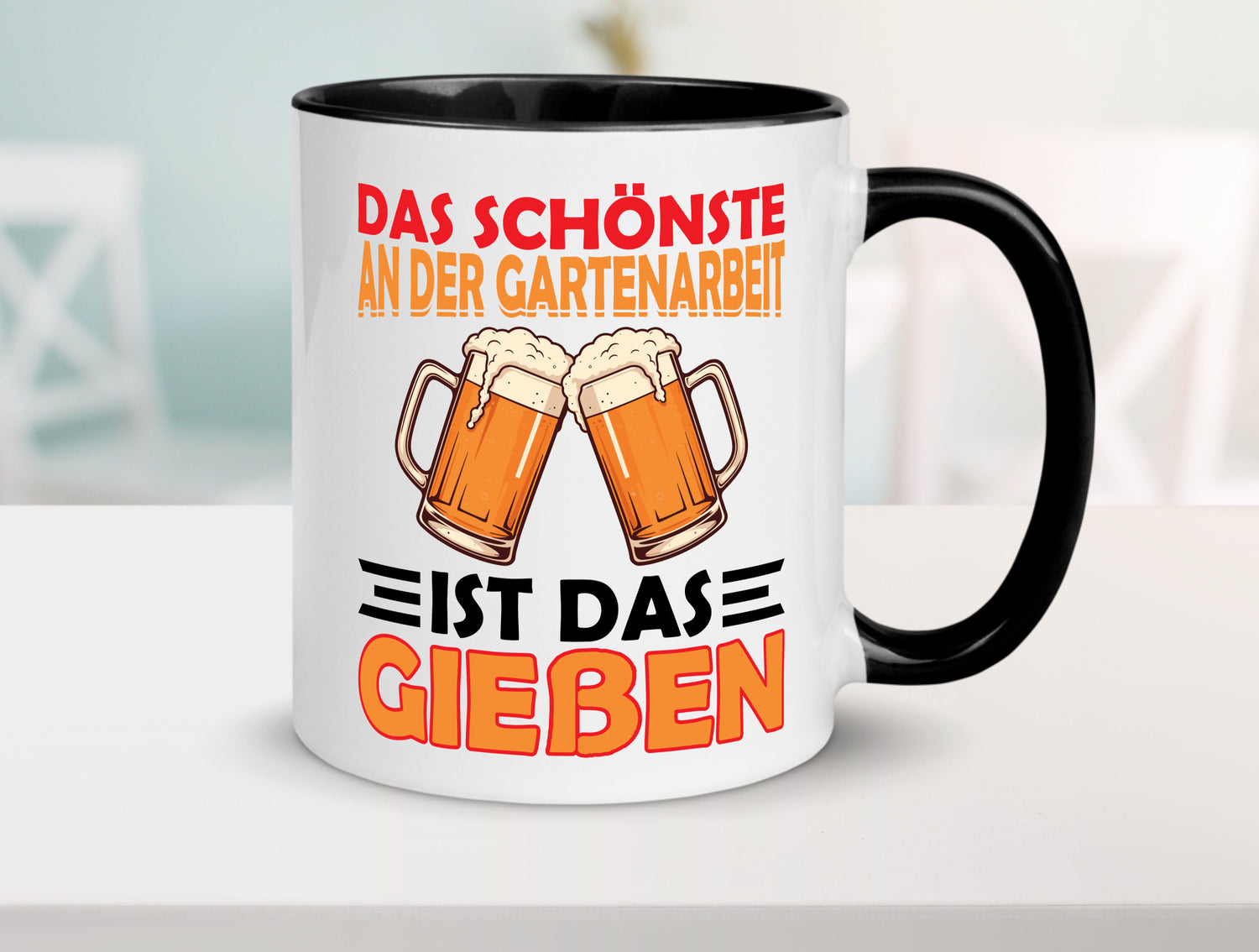 Das schönste an gartenarbeit ist Gießen | Biertrinker Geschenkidee Arbeit