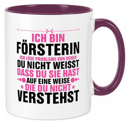 Löse Probleme: Försterin | Forst Arbeit lustiger Spruch Geschenk Kollegen Büro