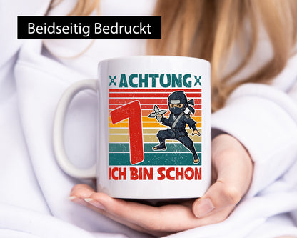 7. Geburtstag | 7 Jahre Ninja Kindergeburtstag Humor Geschenkidee Tasse