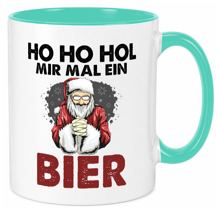 Ho Hol mir mal ein Bier | Weihnachten Geschenkidee Humor Tasse