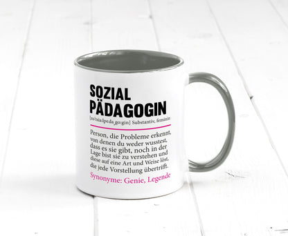 Sozialpädagogin | Spruch lustig Humor Pädagogin v2 Geschenkidee Geschenk Tasse
