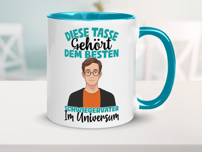 Im Universum: Schwiegervater |Schwiegersohn | Beziehung Geschenkidee Familie Tasse