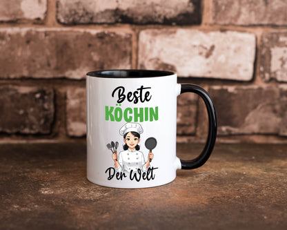 Beste Köchin | Chefköchin Chefkoch v2 lustig Arbeit Kollegen Büro Geschenk Tasse