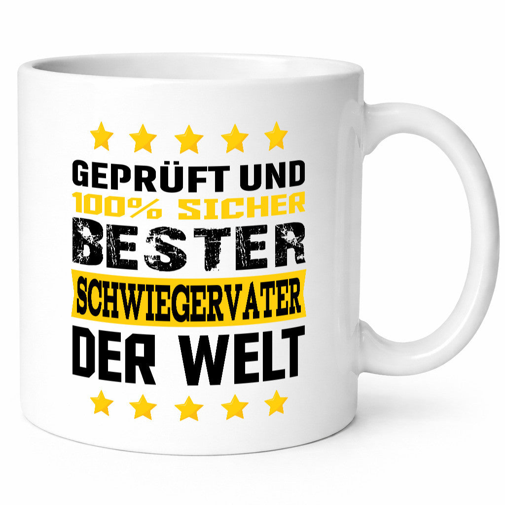 Geprüft und Sicher bester Schwiegervater der Welt lustiger Spruch Geschenk