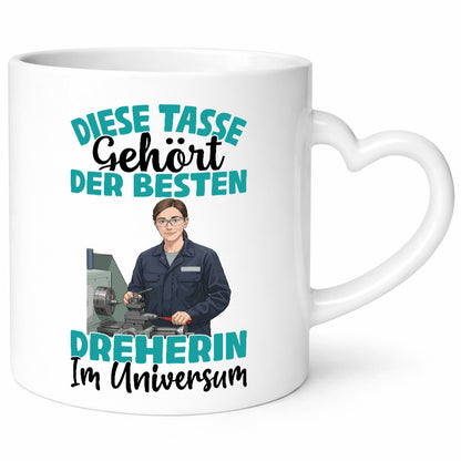Im Universum: Dreherin | Fräser Dreher Humor Geschenkidee Tasse