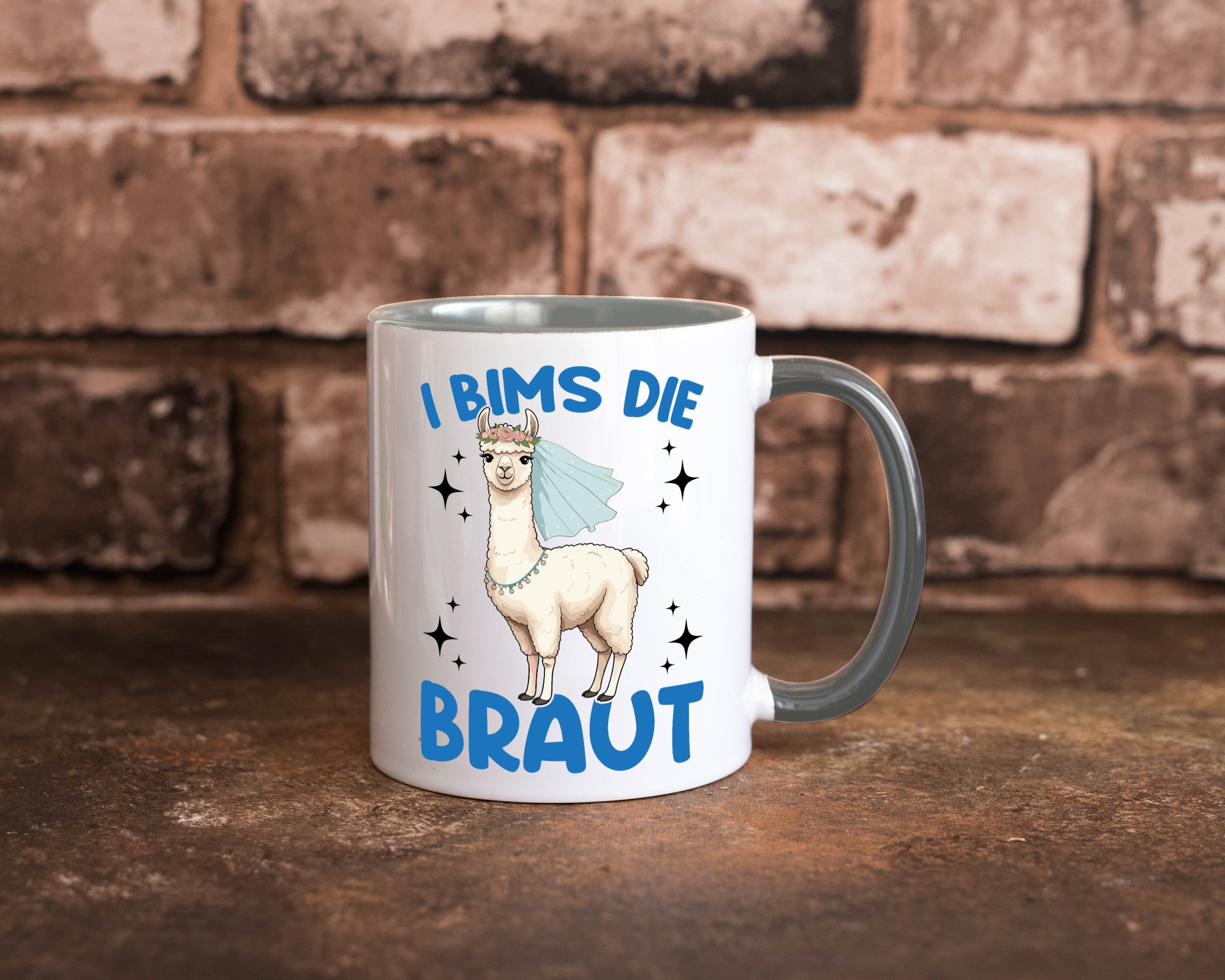 I Bims die Braut | Lama JGA Hochzeit lustig Humor Geschenkidee Geschenk Tasse