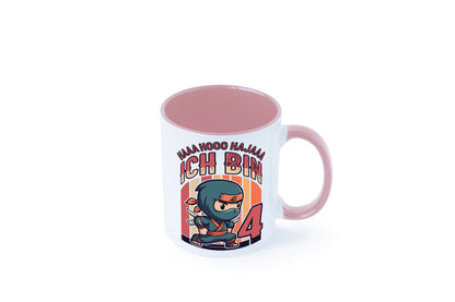 4. Geburtstag | Ninja Junge 4 Jahre lustiger Spruch Geschenk Geschenkidee Tasse
