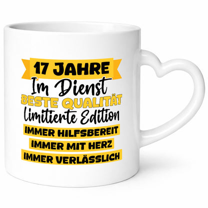 17 Jahre im Dienst | Jubiläum Arbeit v8 Humor Kollegen Büro Geschenkidee Tasse