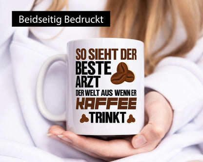 Bester Arzt | Kaffeetrinker Tasse lustiger Spruch Geschenkidee Humor