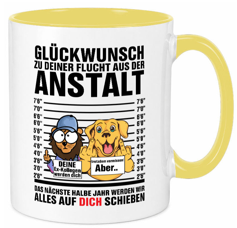 Glückwunsch zu deiner Flucht | Abschiedgeschenk v3 Geschenk Humor Geschenkidee