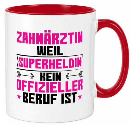 Superheldin Zahnärztin | Zahnmedizin Beruf Geschenkidee Arbeit Kollegen Büro