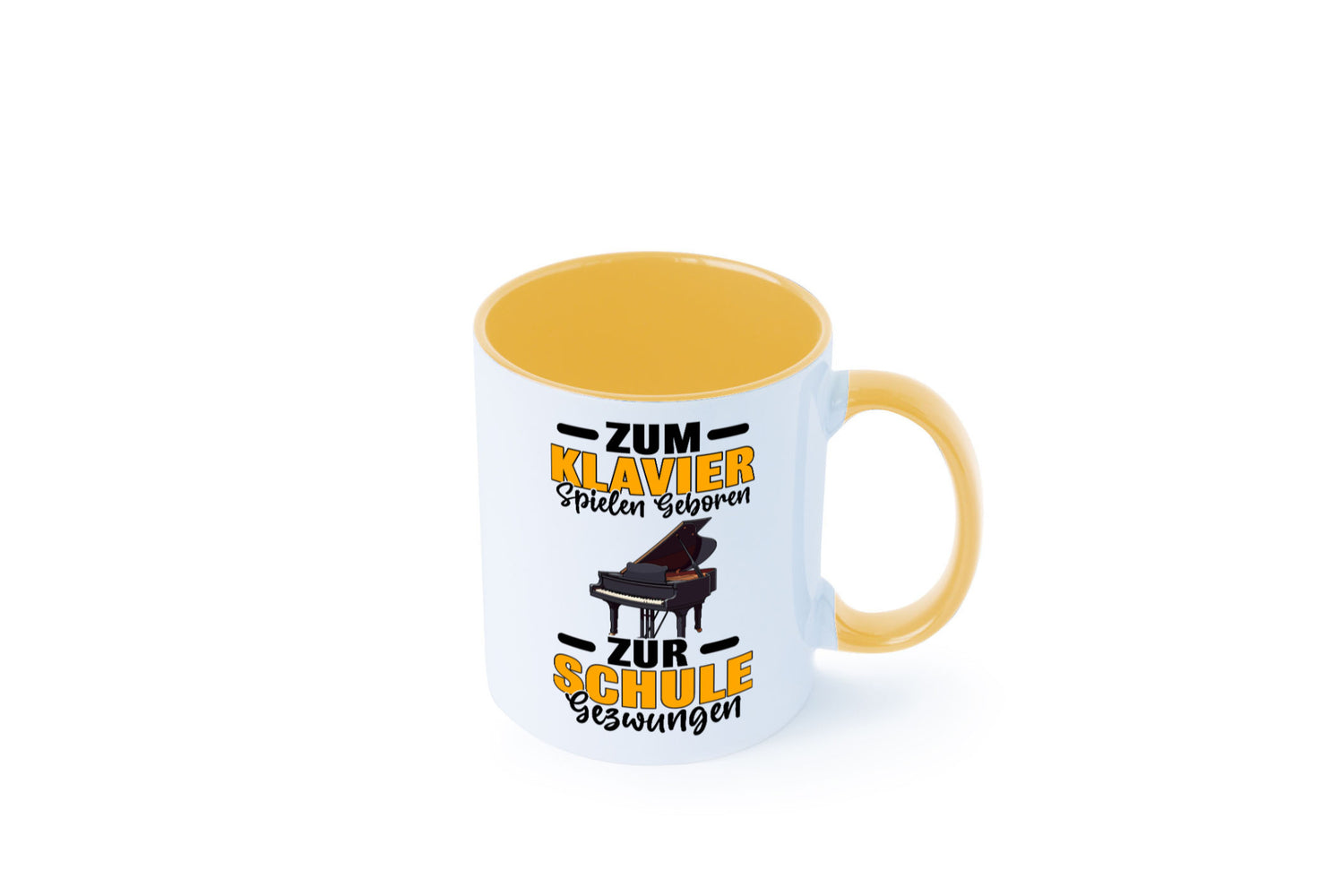 Zum Klavier spielen geboren zur Schule gezwungen v2 lustiger Spruch Geschenk