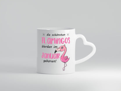 Januar Geboren | Flamingos Geburtsmonat lustiger Spruch Geschenk Humor