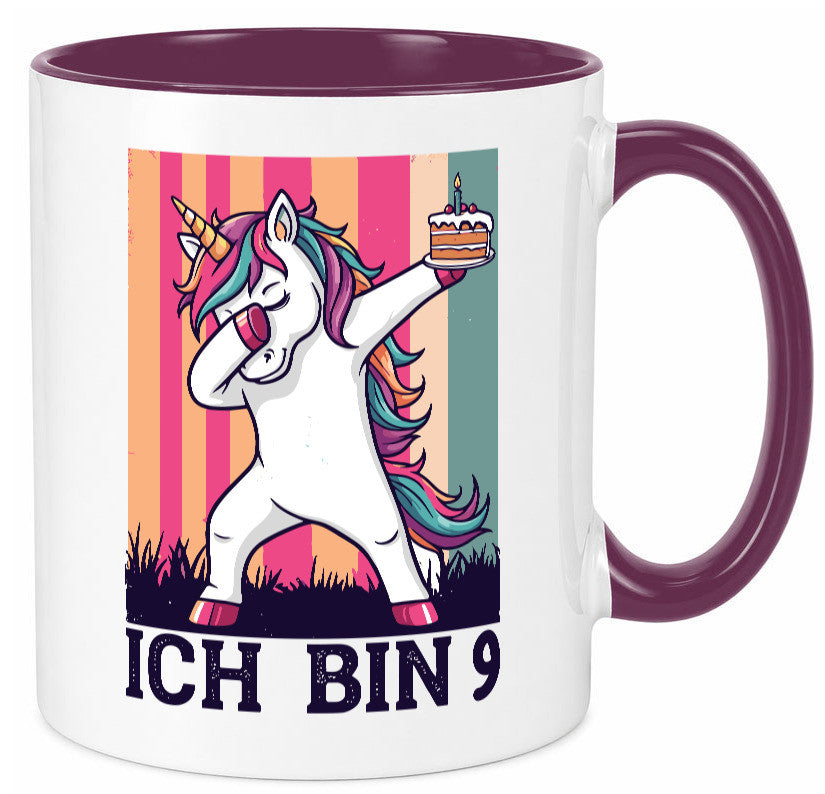 9 Geburtstag | Einhorn Damping Mädchen Humor Geschenkidee Tasse