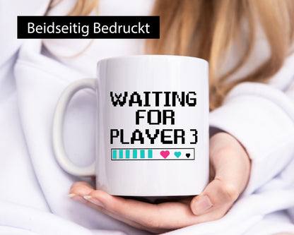 Waiting for Player 3 | Schwangerschaft Tasse Eltern lustiger Spruch Geschenk