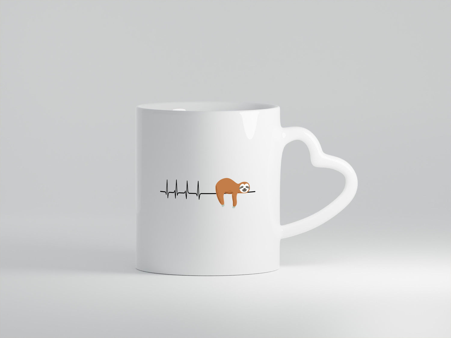Herzschlag Faultier | Faulheit Morgenmuffel faul Humor Tierliebhaber