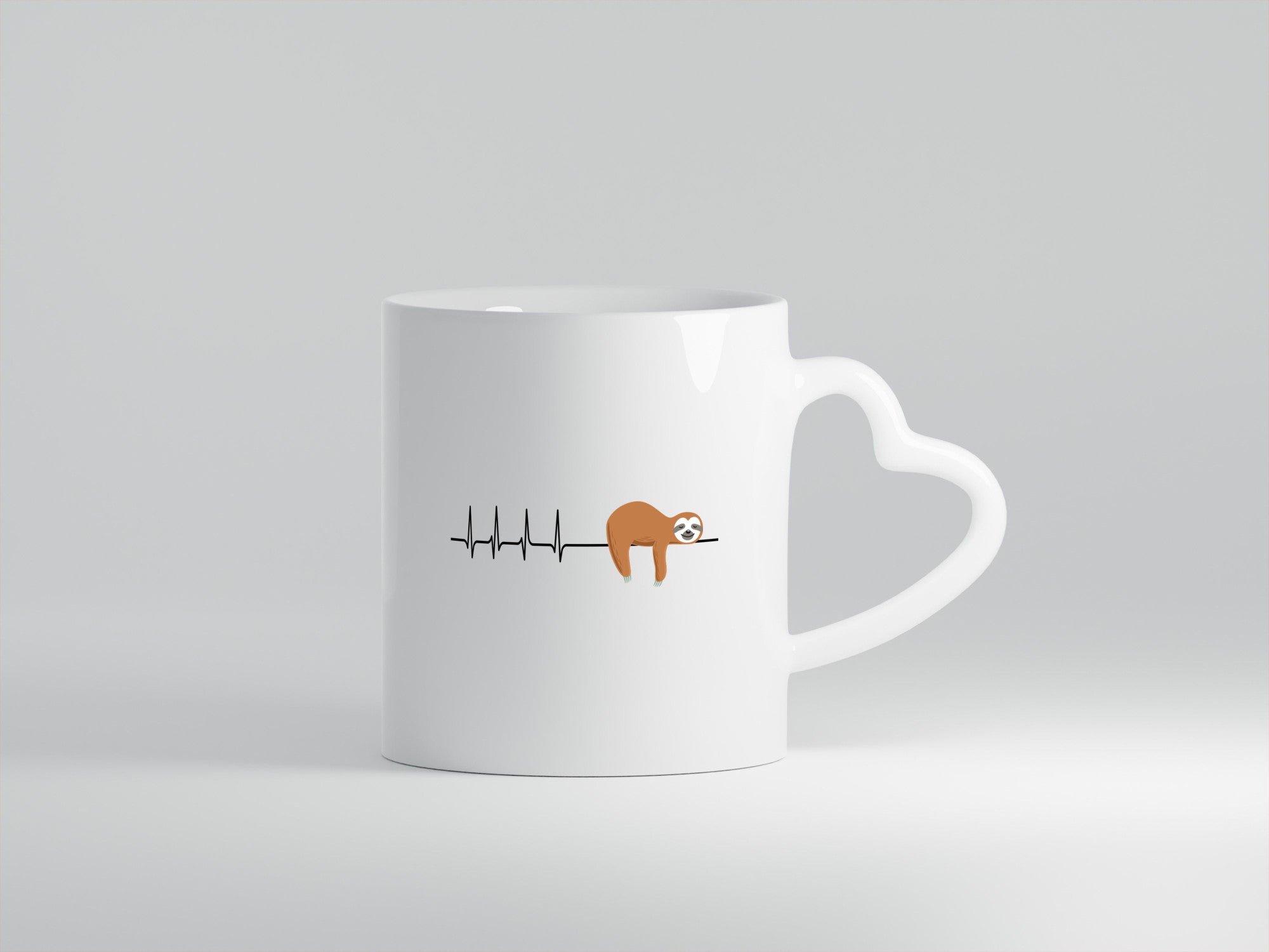 Herzschlag Faultier | Faulheit Morgenmuffel faul Humor Tierliebhaber