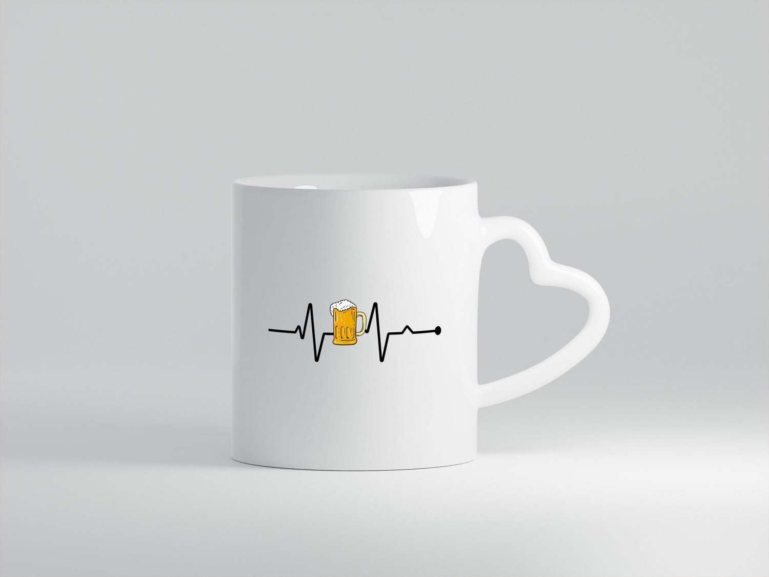 Bier Herzschlag | Motiv Biertrinker Bierkrug Pils Humor Geschenkidee Tasse