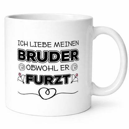 Ich liebe meinen Bruder | Furz Geschwister Statement Geschenk Humor