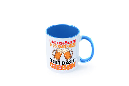 Das schönste an gartenarbeit ist Gießen | Biertrinker Geschenkidee Arbeit