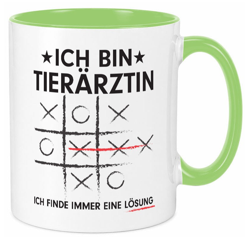 Löse Probleme: Tierärztin | Mediziner Tiermedizin v3 Geschenkidee Tierliebhaber Tasse