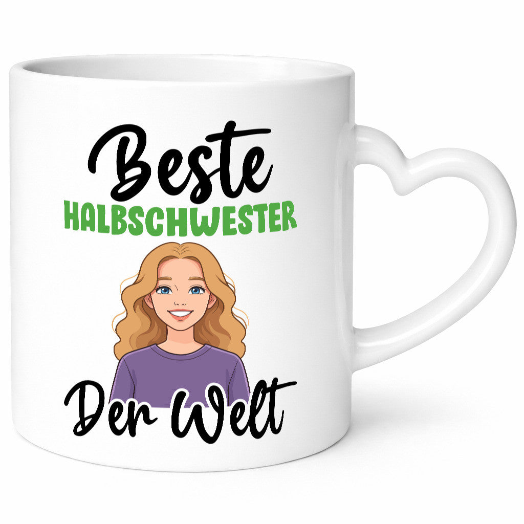Beste Halb Schwester | Stiefvater lustig Familie Geschenkidee Geschenk Tasse