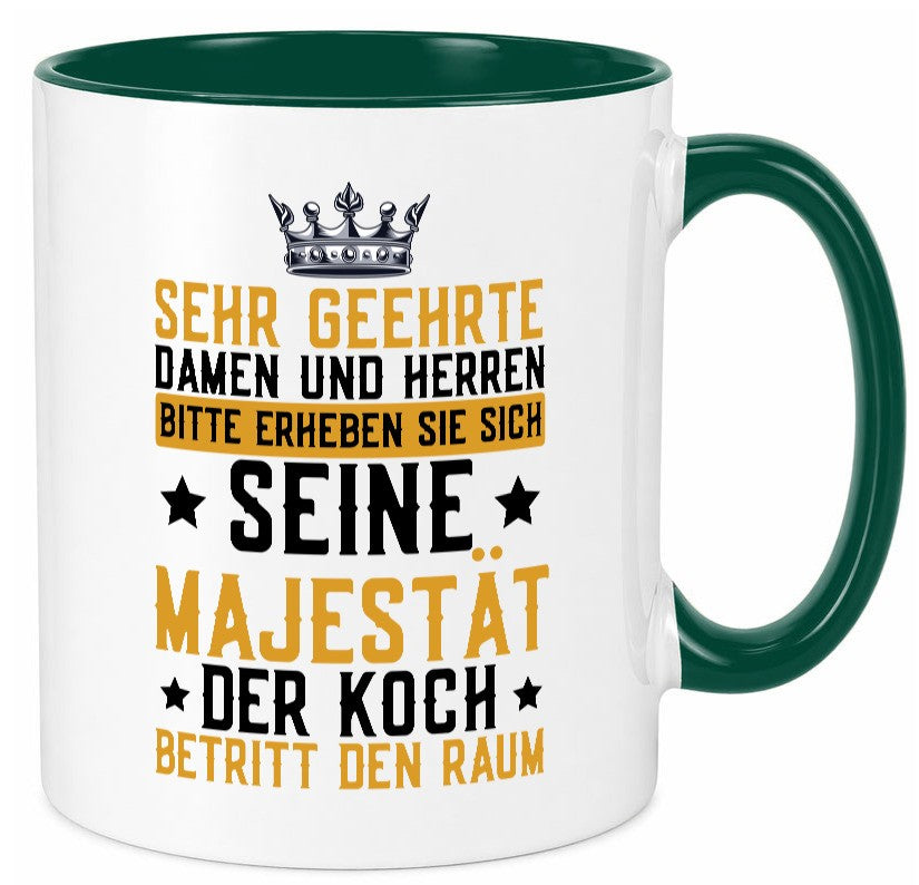 Seine Majestät der Koch | Küchenchef Restaurant Beruf Geschenkidee Arbeit Tasse