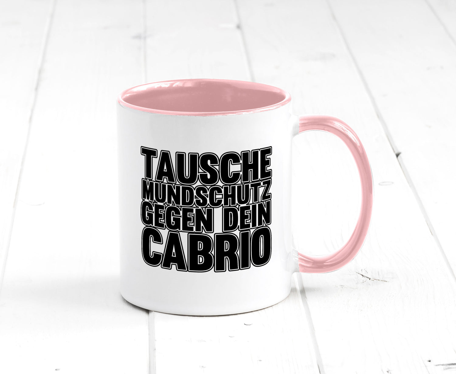 Tausche Mundschutz gegen Cabrio| | Cabrio Geschenkidee Humor Tasse