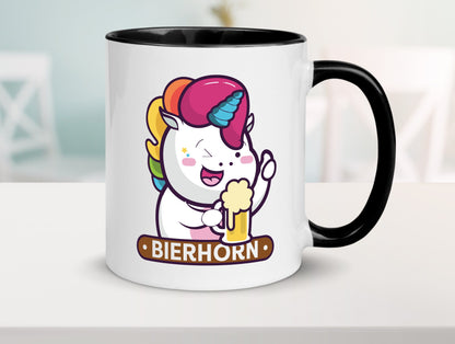 Bierhorn | Einhorn Bierglas Geschenk Humor Geschenkidee lustiger Spruch Tasse