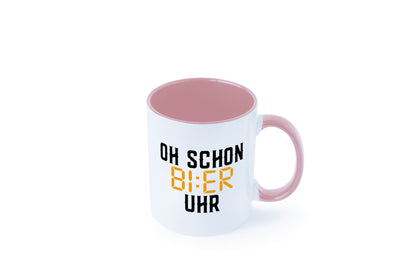 Oh schon Bier Uhr | Biertrinker Party Feiern Pils Humor Geschenkidee Tasse