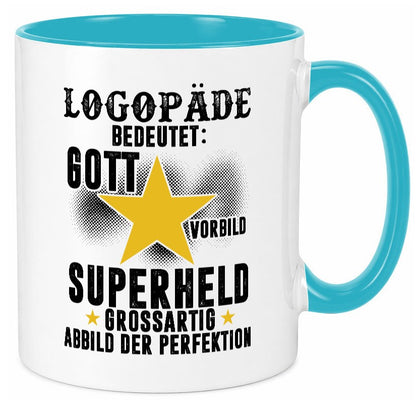 Bedeutung von Logopäde | Sprachtherapie lustiger Spruch Geschenk Humor Tasse