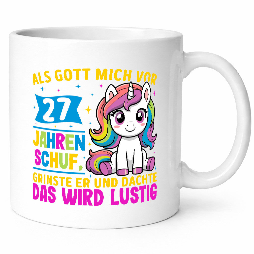 27. Geburtstag | Als Gott mich schuf 40 Jahre v2 lustig Geschenkidee Geschenk