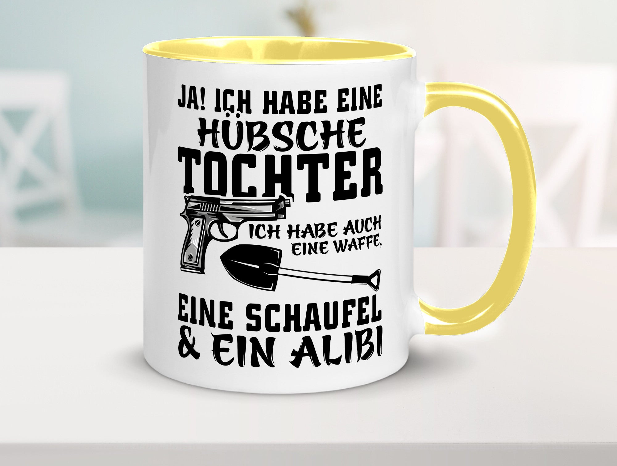 Hübsche Tochter Geschenk Familie Geschenkidee lustiger Spruch Tasse