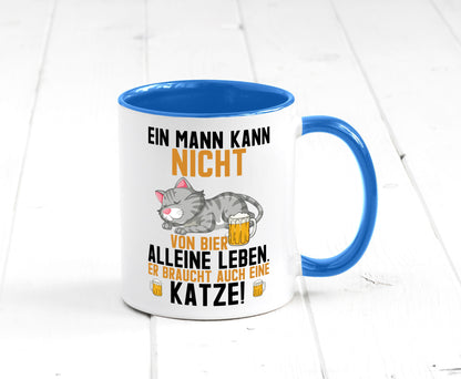 Von Bier leben | Mann braucht eine Katze Katzenliebhaber Geschenk Tierliebhaber