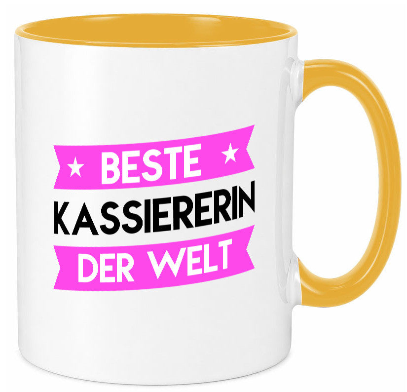 Beste Kassiererin lustiger Spruch Geschenk Humor Geschenkidee Tasse