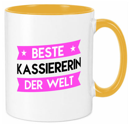 Beste Kassiererin lustiger Spruch Geschenk Humor Geschenkidee Tasse
