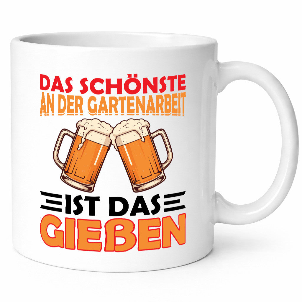 Das schönste an gartenarbeit ist Gießen | Biertrinker Geschenkidee Arbeit