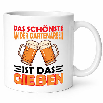 Das schönste an gartenarbeit ist Gießen | Biertrinker Geschenkidee Arbeit
