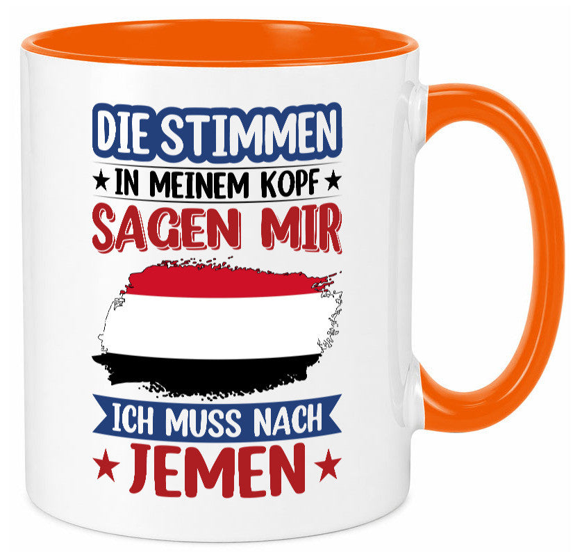 Jemen | Urlaub Stimmen in meinem Kopf Traumland Geschenk Humor Geschenkidee Tasse