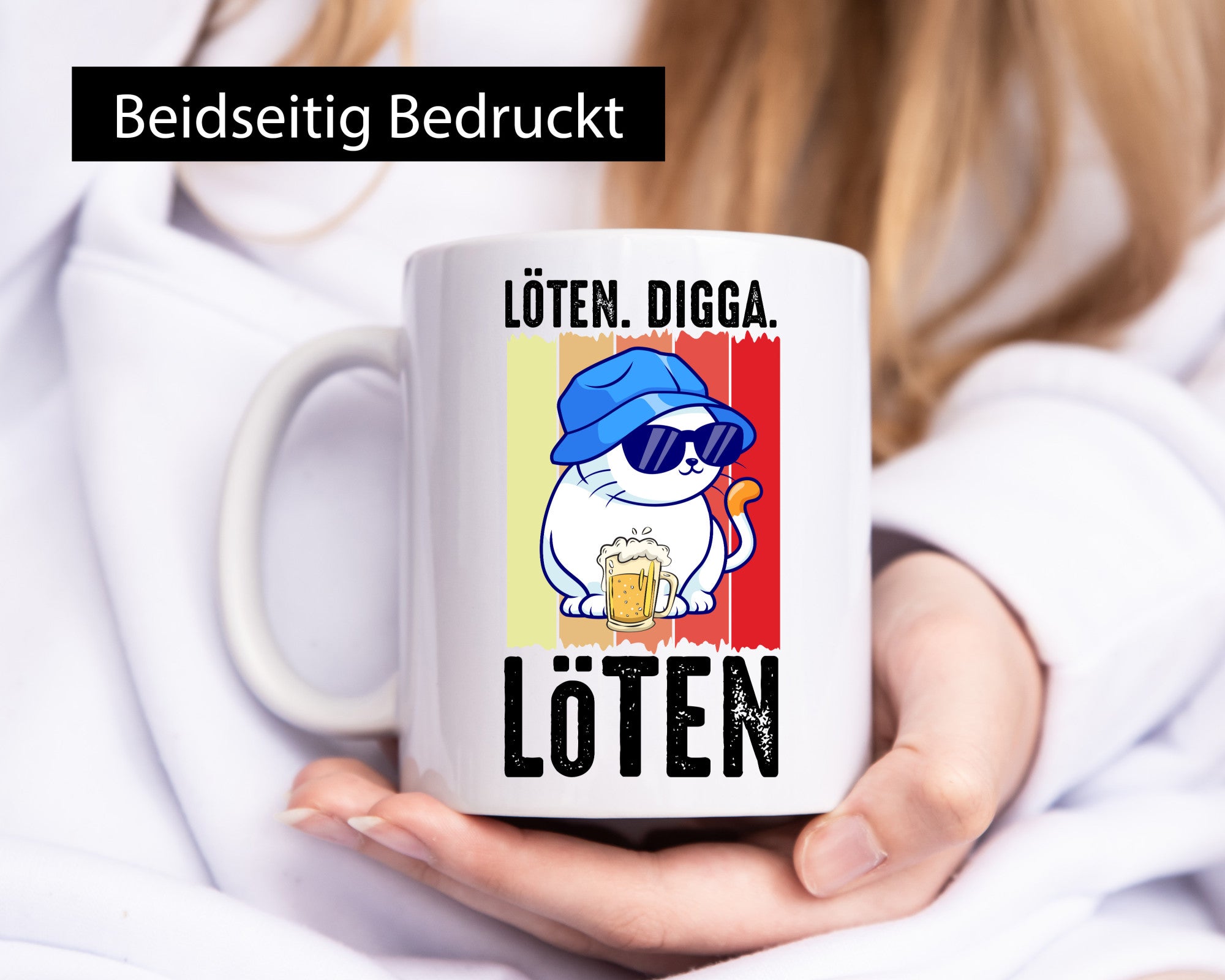 Löten Digga | Katze mit Bier Bierkatze Geschenk Tierliebhaber Humor lustiger