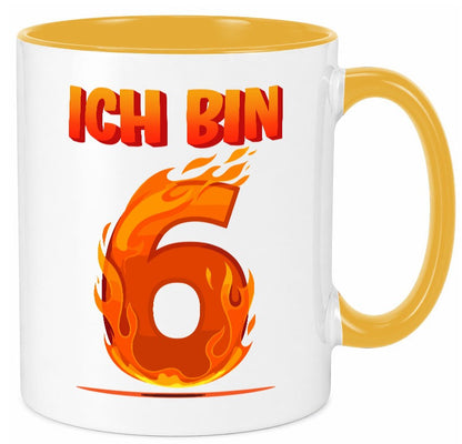 6. Geburtstag | 6 Jahre Drache lustig Geschenkidee Geschenk Tasse
