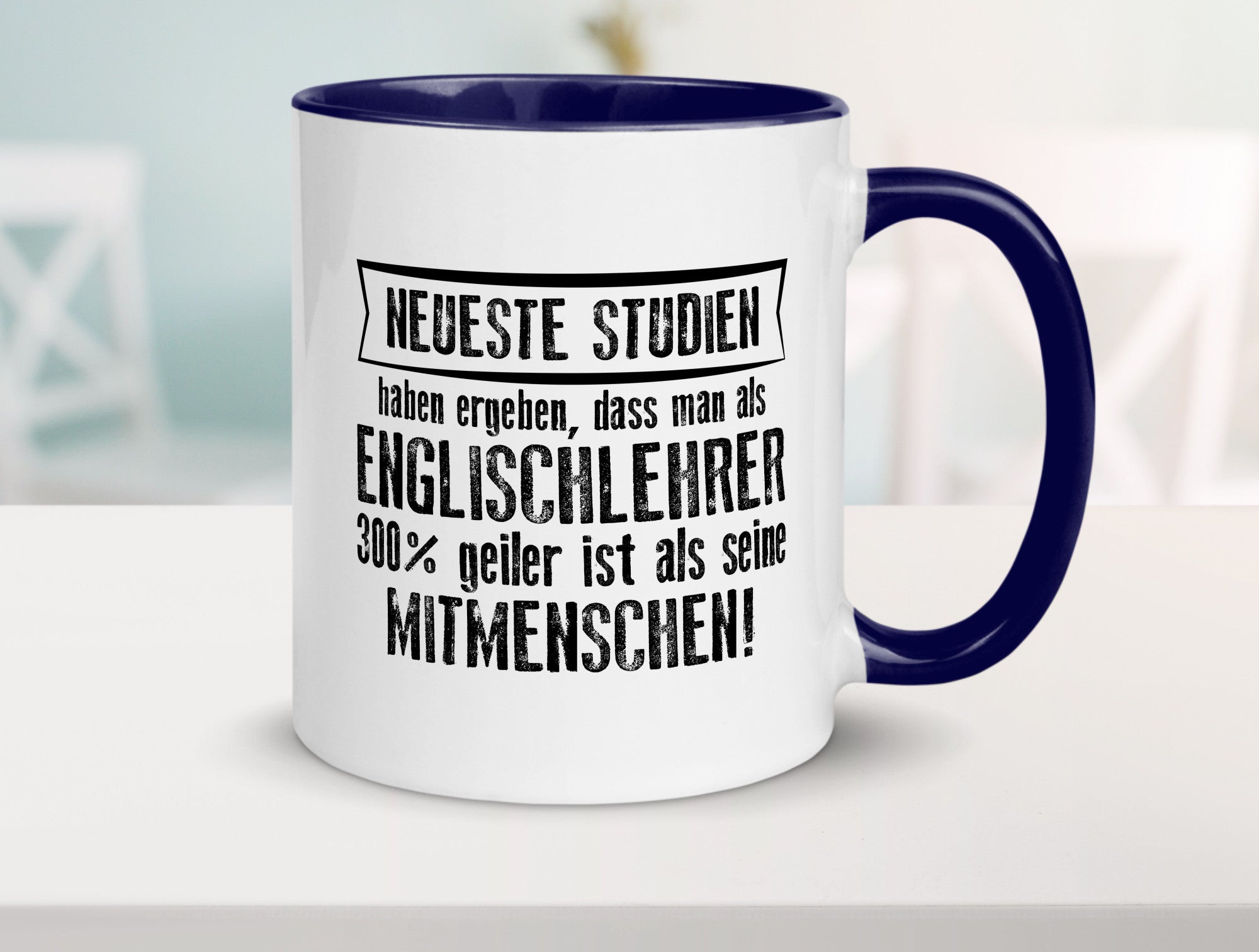 Neuste Studien: Englischlehrer | Schule Englisch Humor Geschenkidee Tasse