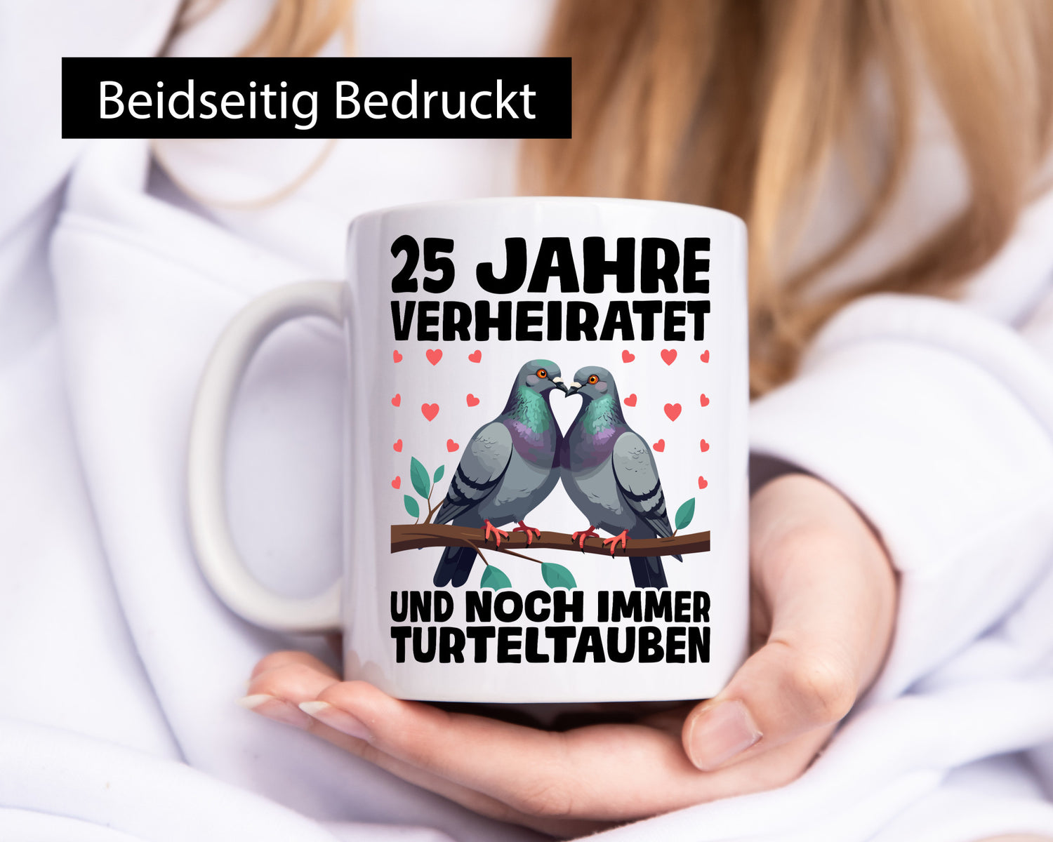 25. Jahre verheiratet | Turteltauben Ehe Ehepaar lustig Humor Geschenkidee