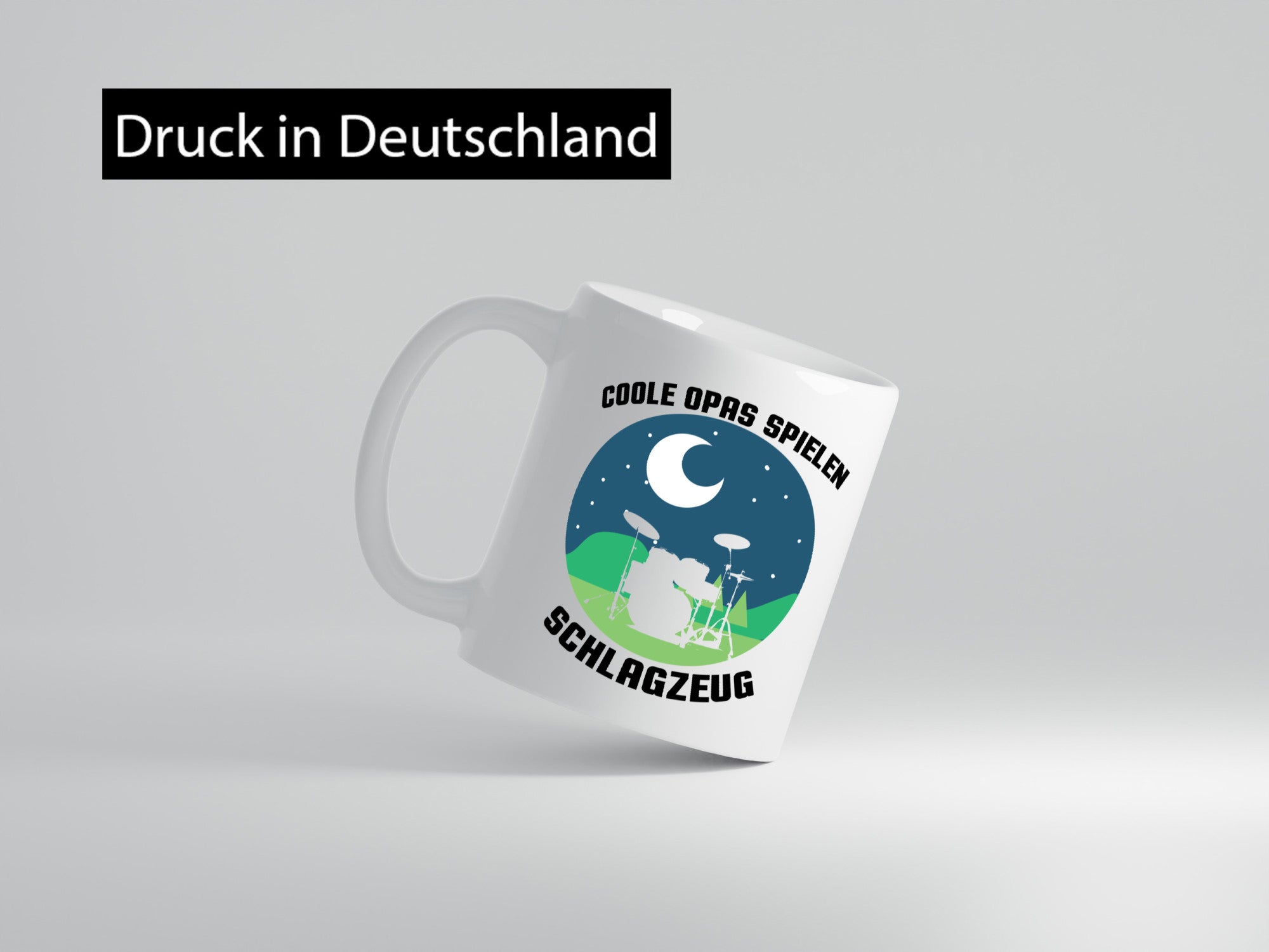 Coole Opas spielen Schlagzeug | Mond lustig Familie Geschenkidee Geschenk Tasse