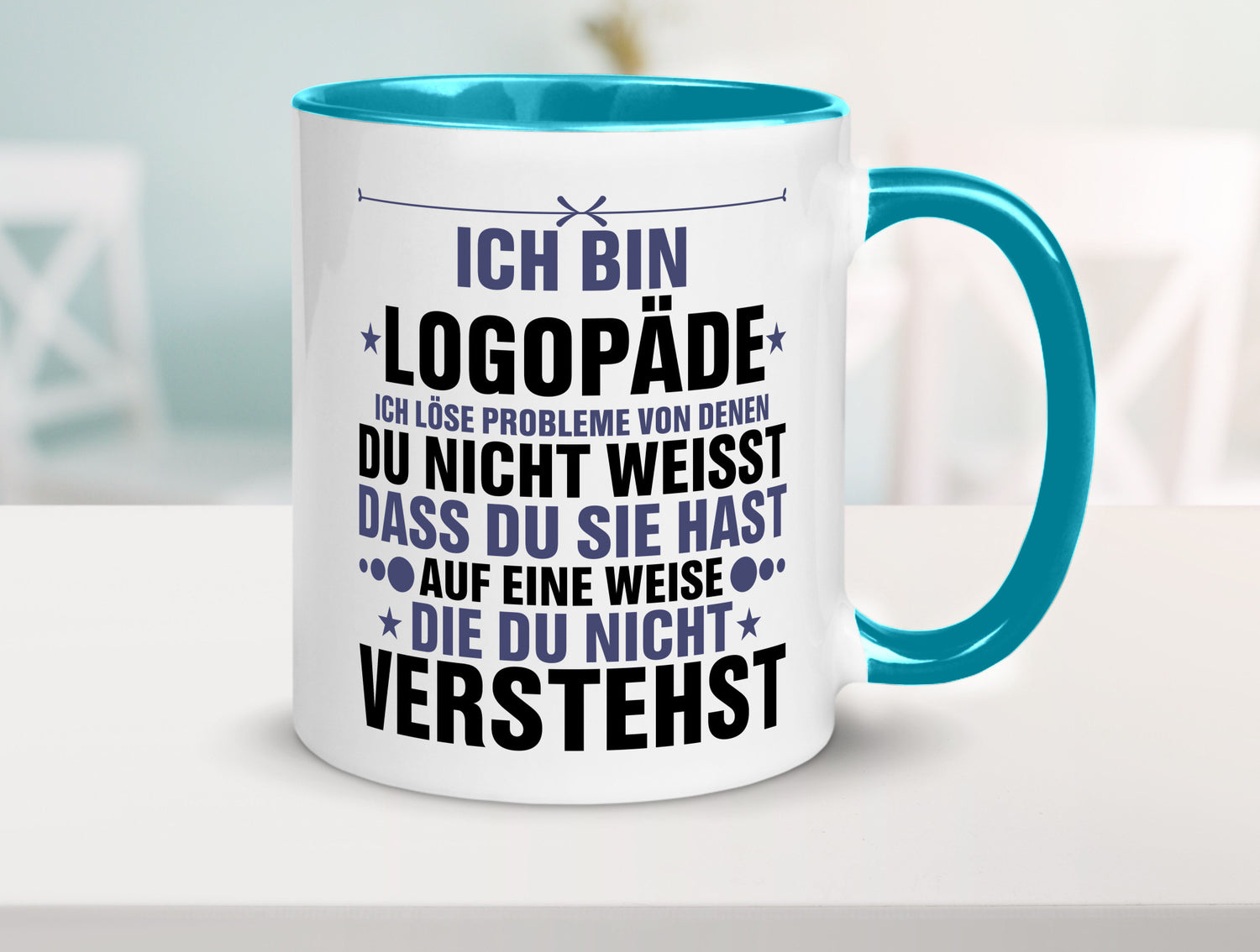 Löse Probleme: Logopäde | Sprachtherapie v2 Geschenkidee Humor Tasse